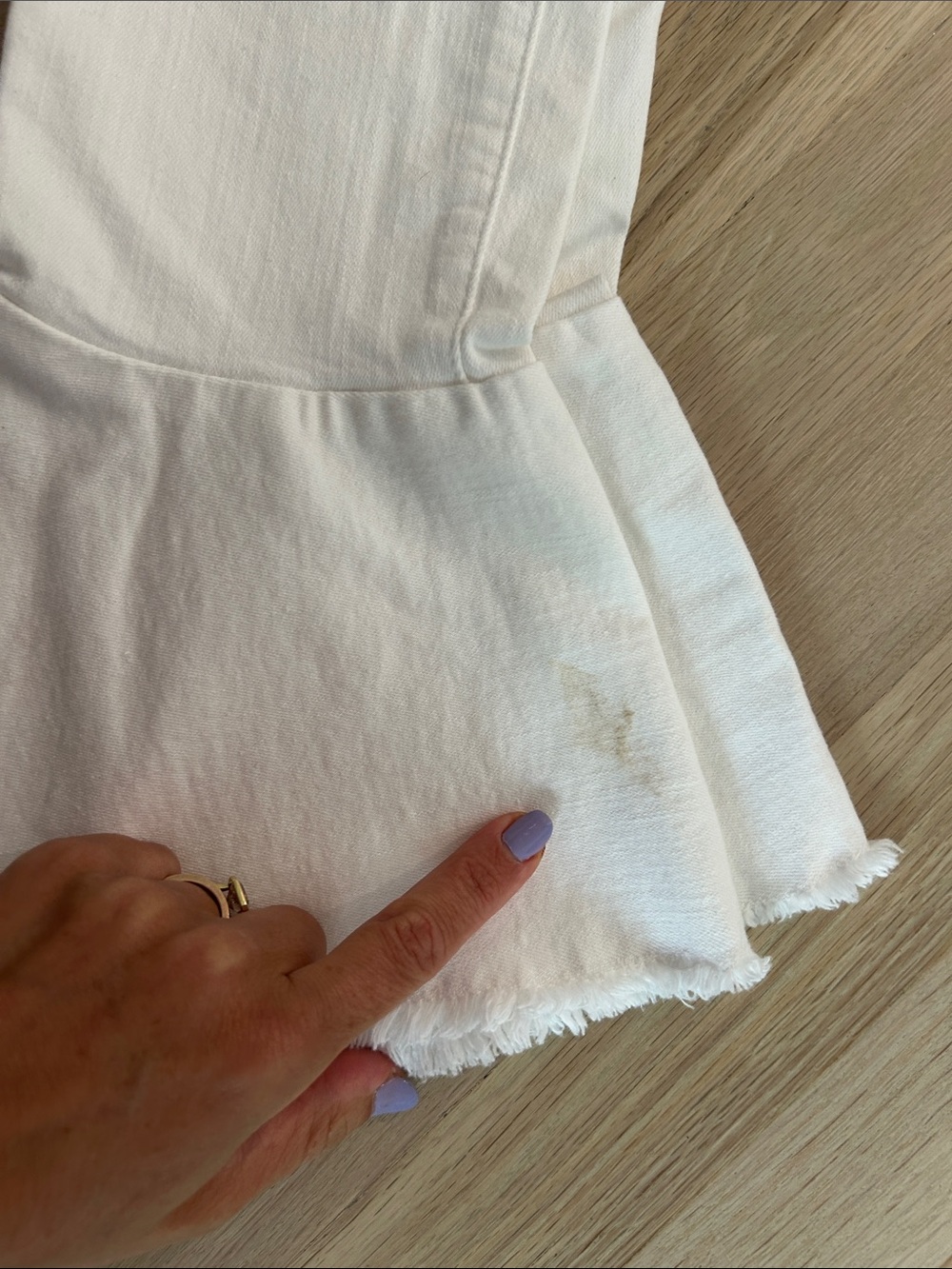 FRAME white denim high-rise jeans with gold button - Picture 6 of 7